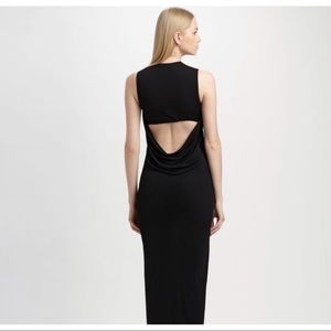 T By Alexander Wang black Maxi back cut out dress